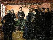 Anna Ancher en begravelse oil painting reproduction